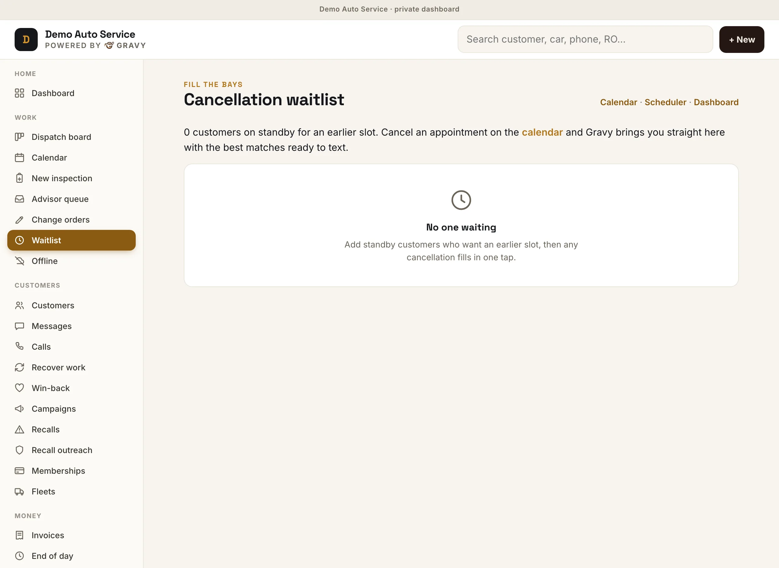 Smart cancellation fill